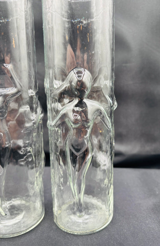 Rare Mid Century Modern Libbey “La Femme” Nude Highball Glasses