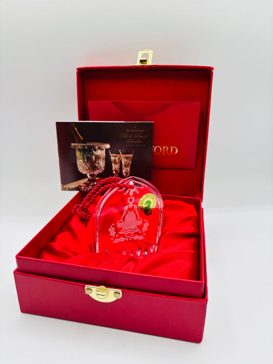Limited Edition Waterford "8 Maids Milking" Christmas Ornament