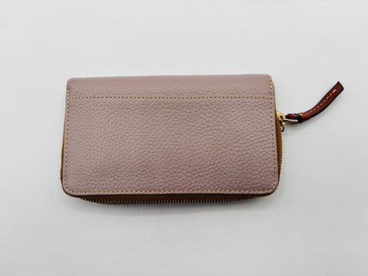 Dooney & Bourke Pebble Grain Medium Zip Around Wallet — Light Taupe