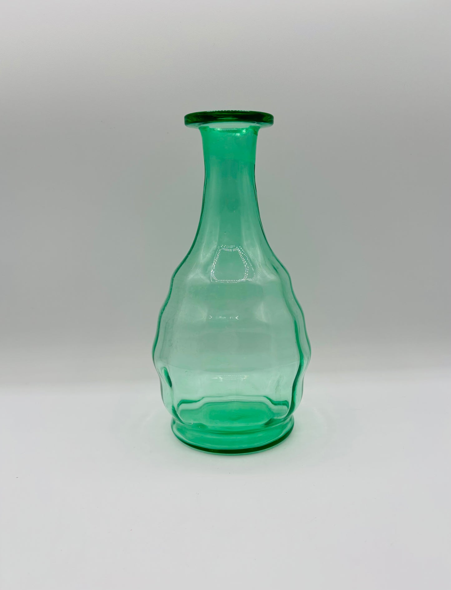 Vintage Green Depression Glass Vase
