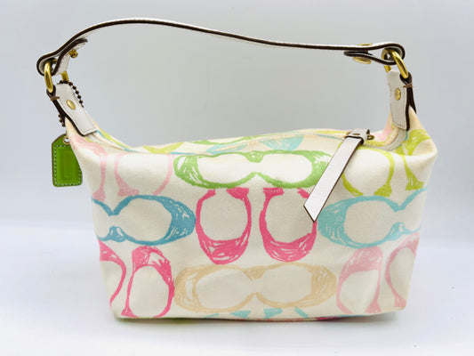 Vintage Coach Hamptons Weekend Scribble Top Handle Pouch