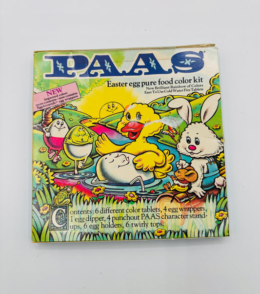 Vintage PAAS Easter Egg Pure Food Color Small Kit 1980s