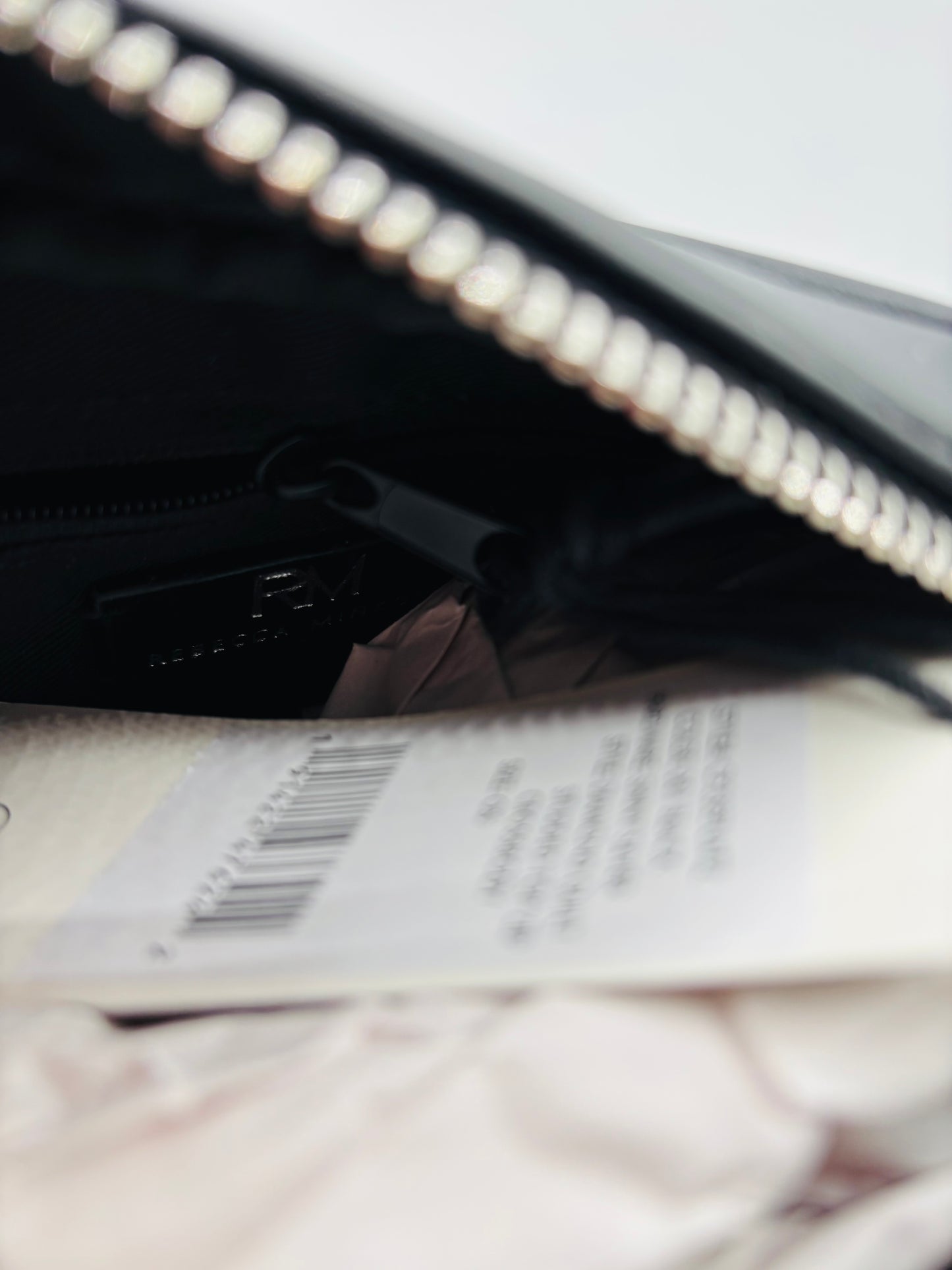 Rebecca Minkoff Women's Black Leather Diamond Quilted Studded Crossbody Bag