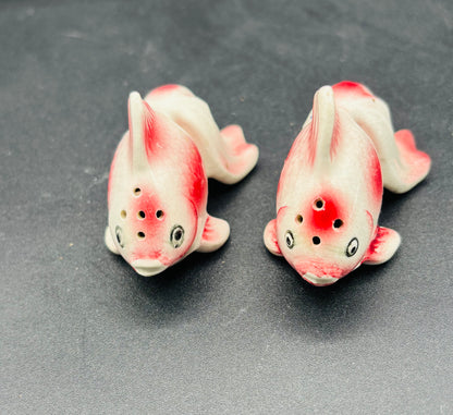 Vintage Koi Fish Salt & Pepper Shakers – Porcelain, Made in Japan