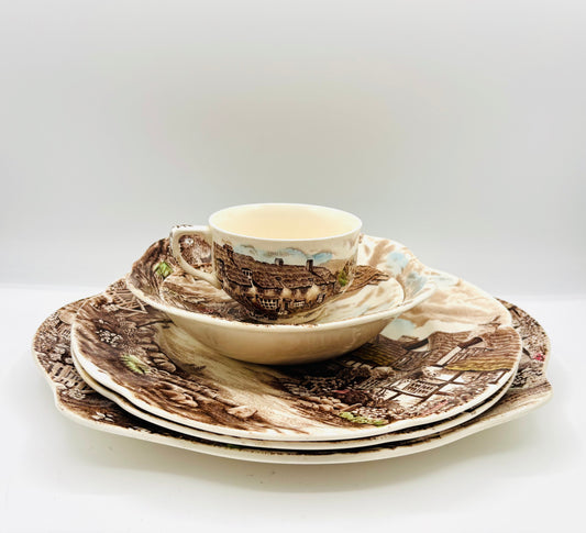 6 Piece Johnson Bros Olde English Countryside Tea Set 