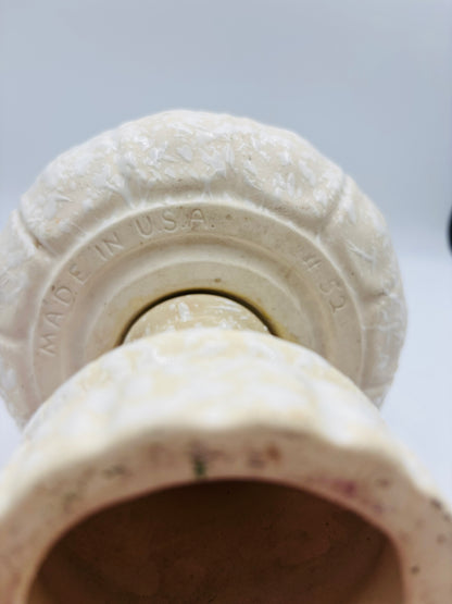 Vintage American White Ceramic Lotus Planter 