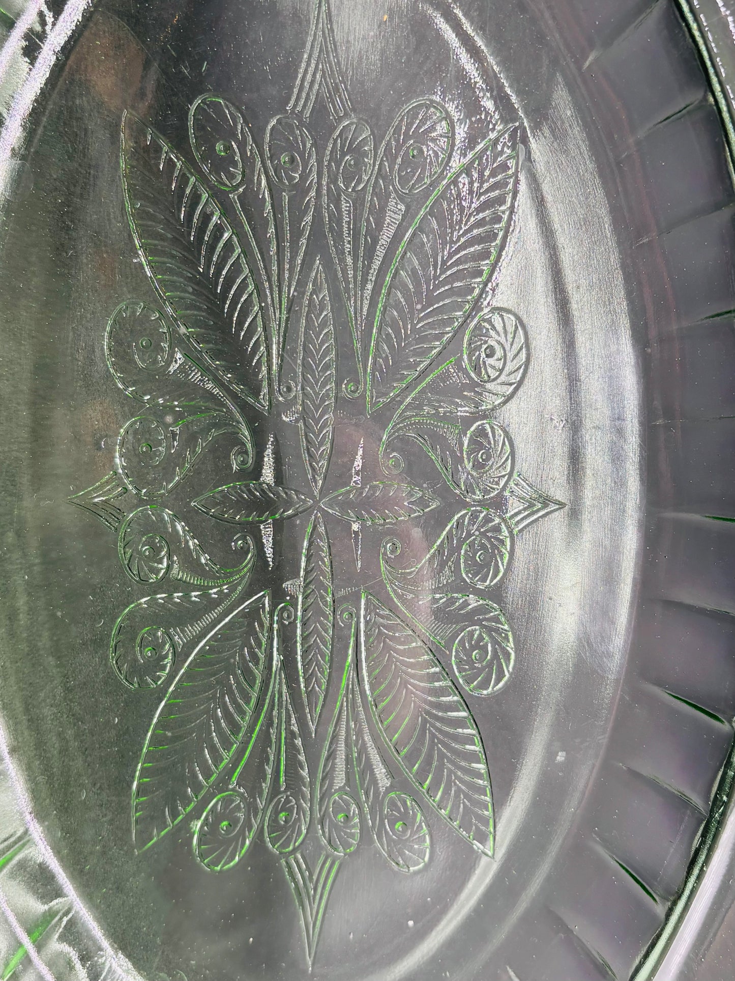 Vintage Jeannette Glass Co. Adam Rectangular Serving Platter