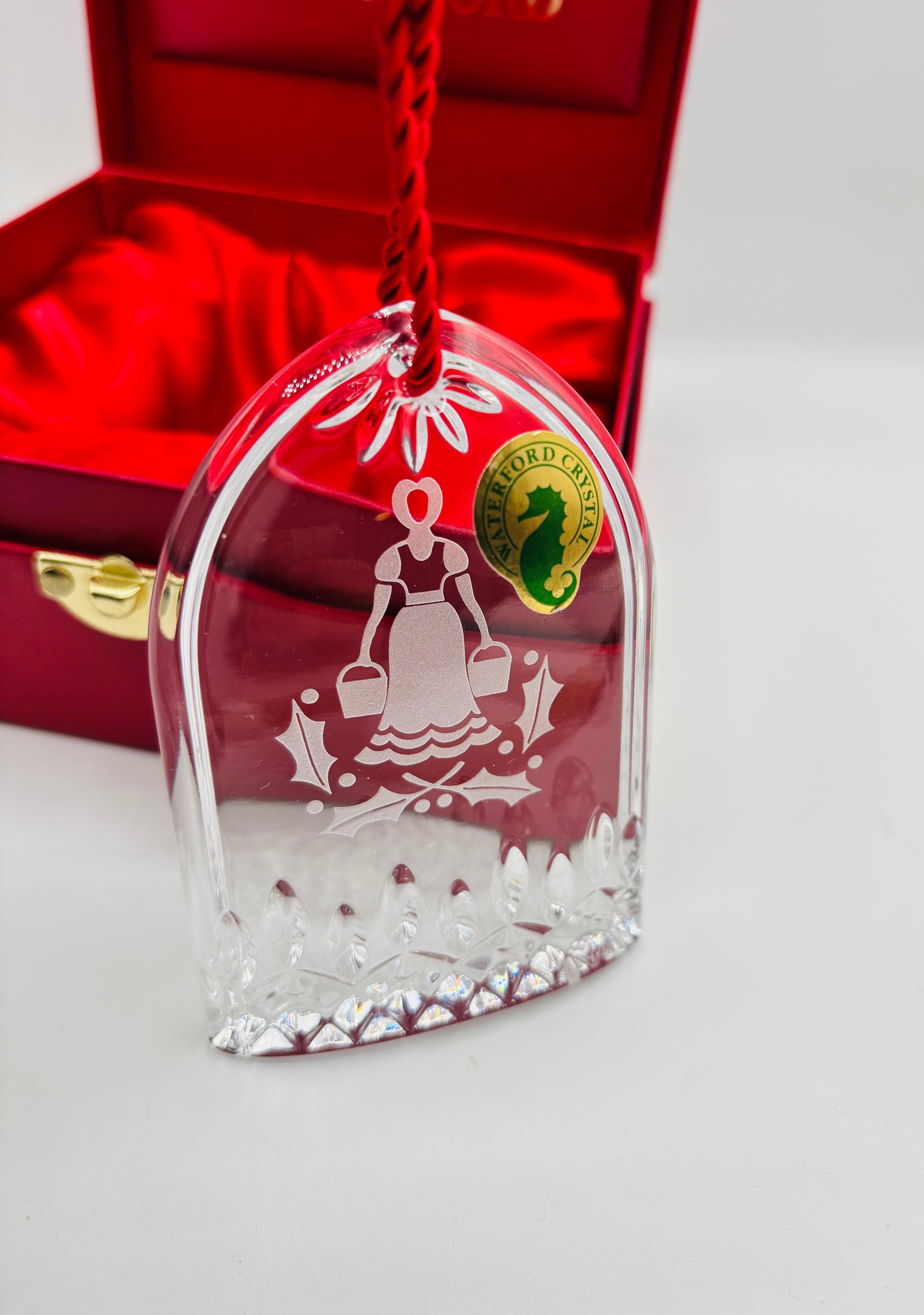Limited Edition Waterford "8 Maids Milking" Christmas Ornament 