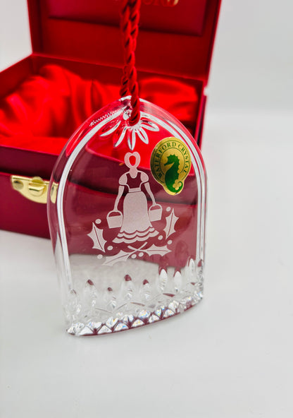 Limited Edition Waterford "8 Maids Milking" Christmas Ornament 