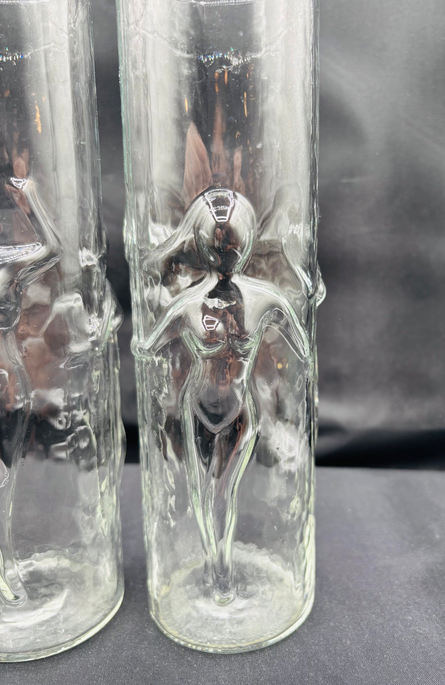 Rare Mid Century Modern Libbey “La Femme” Nude Highball Glasses 