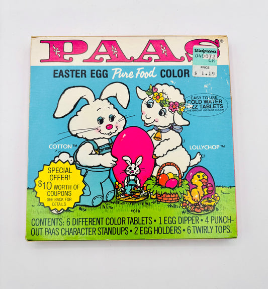Vintage PAAS Easter Egg Pure Food Color Small Kit 1980s