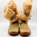 Vintage Oscar Sport “Winna” Wool-Lined Fur Tan Boots — Women’s EU 40 Made in Italy 