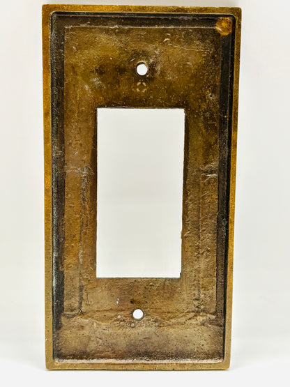 Vintage Victorian Style Pisano GFI Cover Solid Brass Light Switch Plaque 