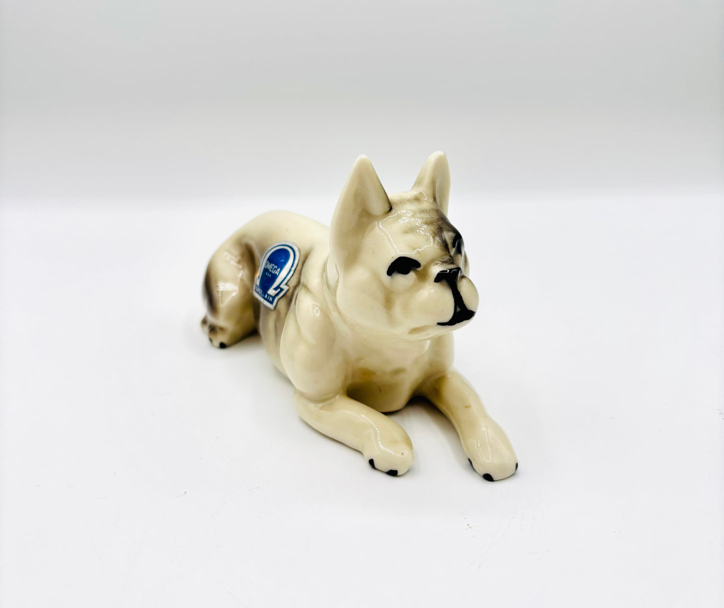 Vintage French Bull Dog by Omega USA Porcelain Figurine 