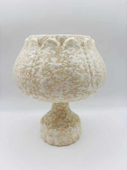 Vintage American White Ceramic Lotus Planter 