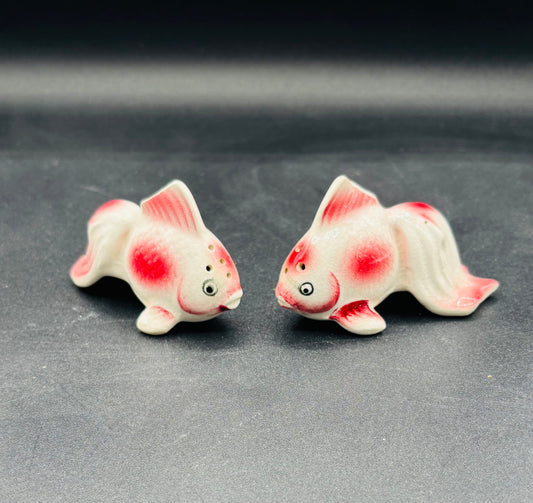 Vintage Koi Fish Salt & Pepper Shakers – Porcelain, Made in Japan