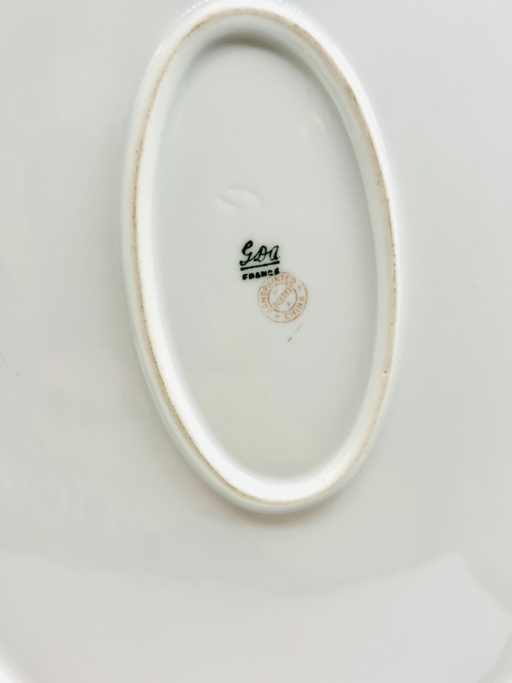 Vintage SOA Limoges Tray White Floral Platter 