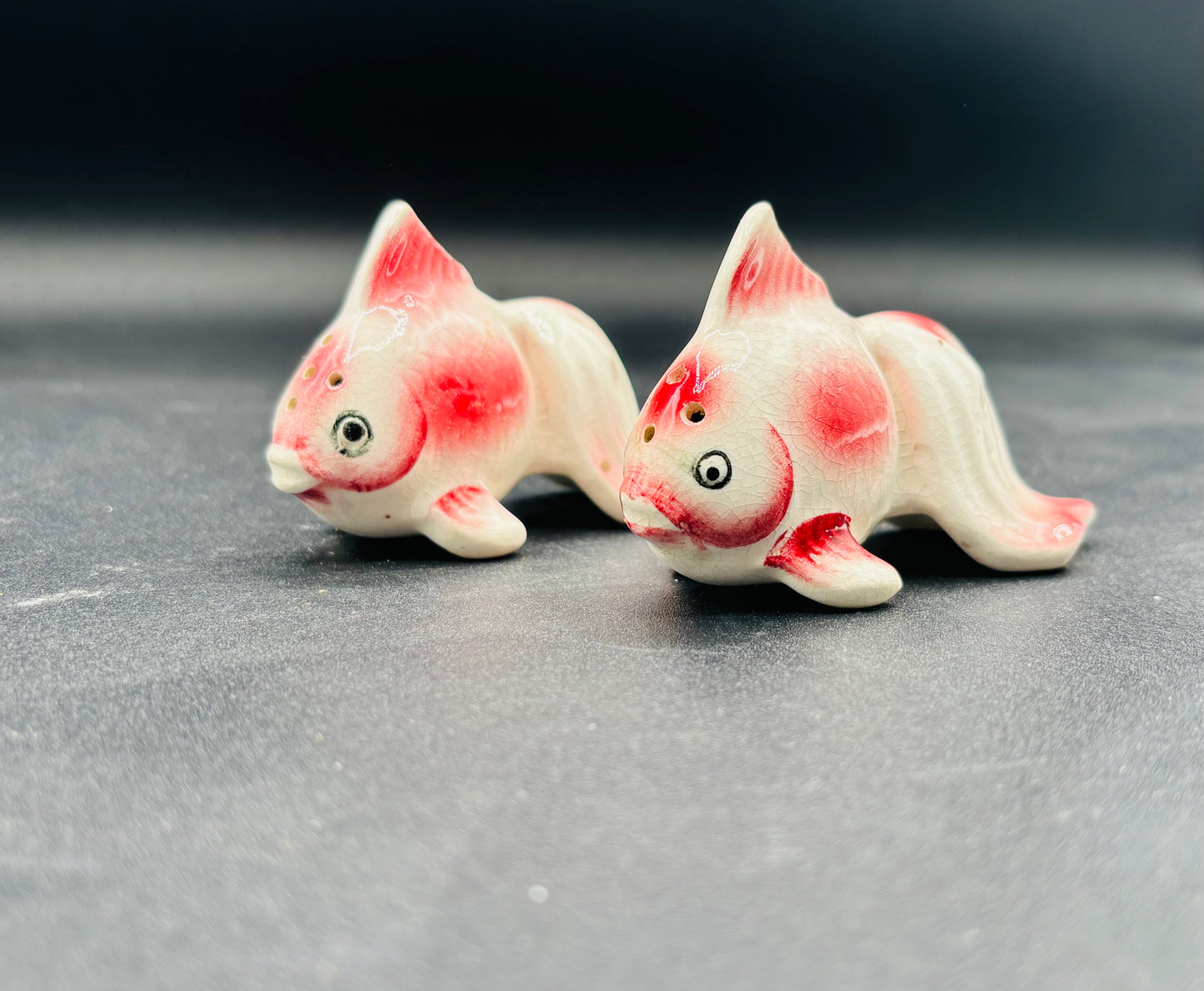 Vintage Koi Fish Salt & Pepper Shakers – Porcelain, Made in Japan