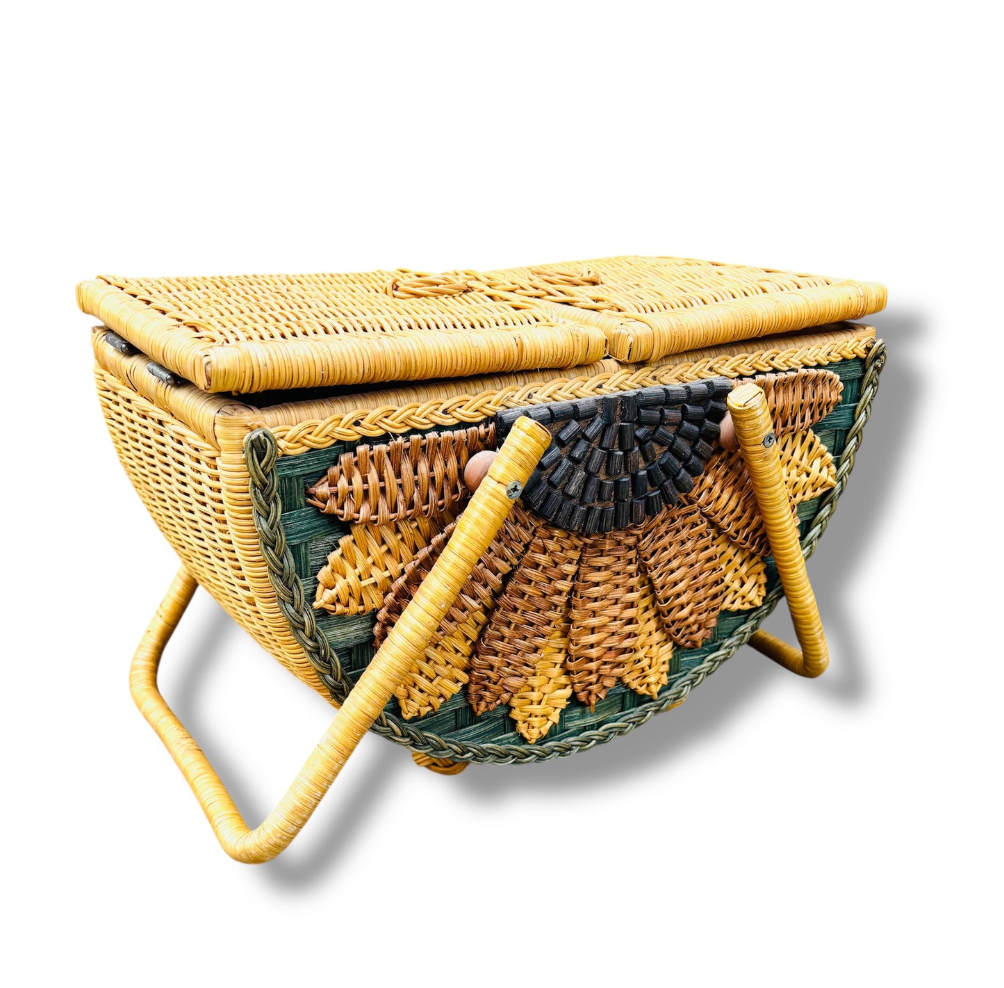 1970s Sunflower Basket 