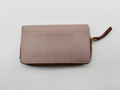 Dooney & Bourke Pebble Grain Medium Zip Around Wallet — Light Taupe 