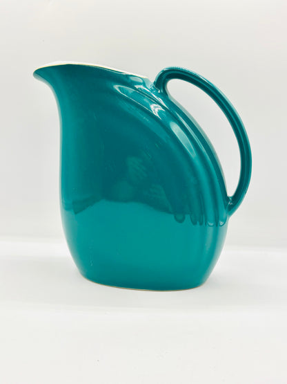 Mid-Century Hull USA Pottery Teal Blue Water Pitcher 