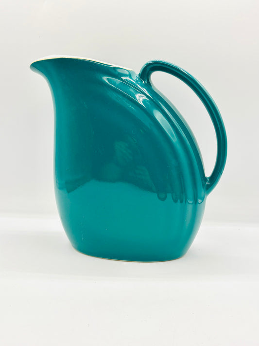 Mid-Century Hull USA Pottery Teal Blue Water Pitcher 