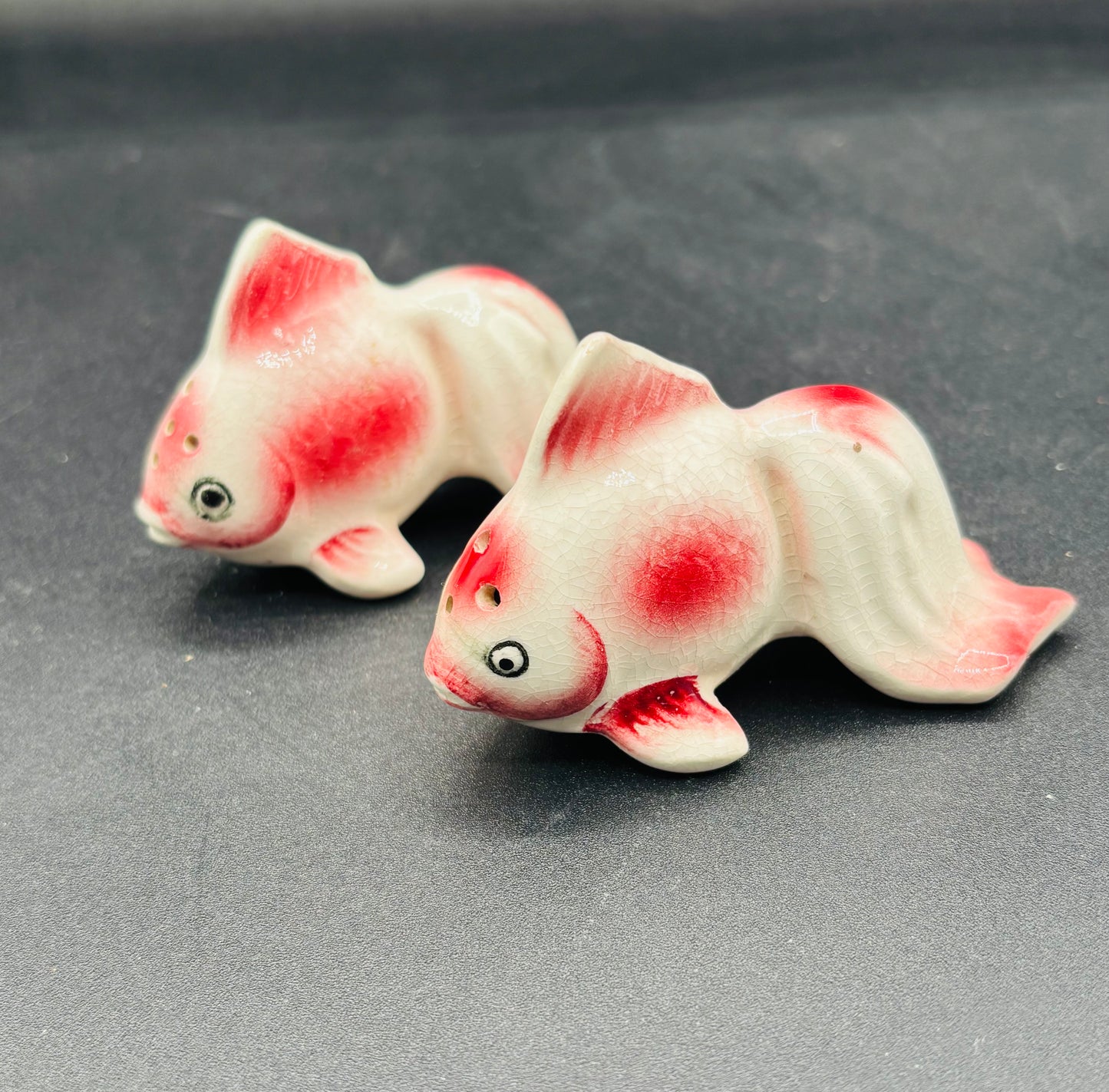 Vintage Koi Fish Salt & Pepper Shakers – Porcelain, Made in Japan
