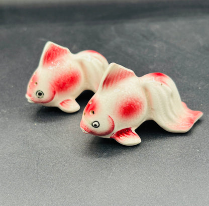 Vintage Koi Fish Salt & Pepper Shakers – Porcelain, Made in Japan