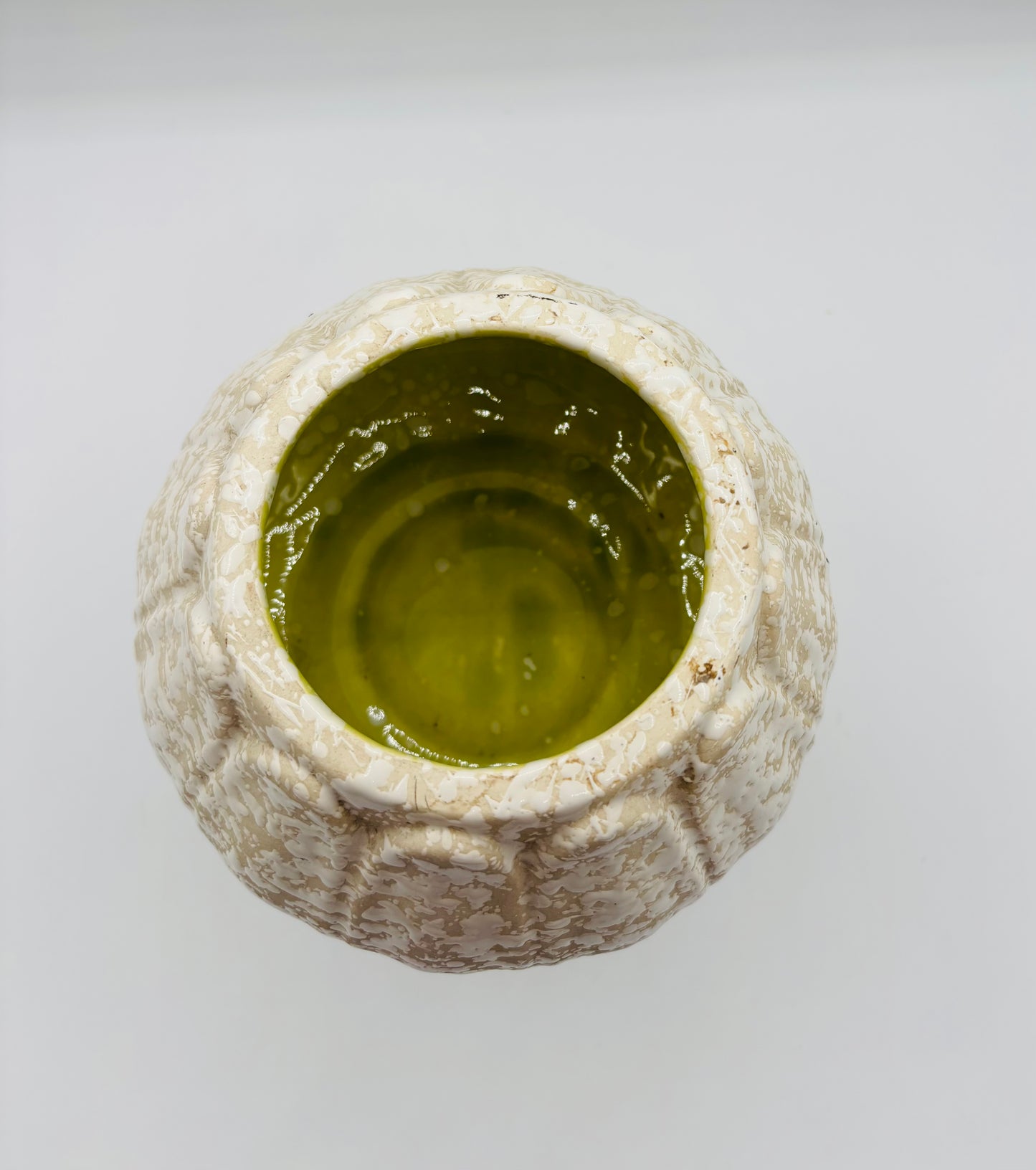 Vintage American White Ceramic Lotus Planter 