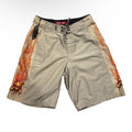 Vintage Oakley Software Board Shorts Swim Trunks Flame Skull Size 32 