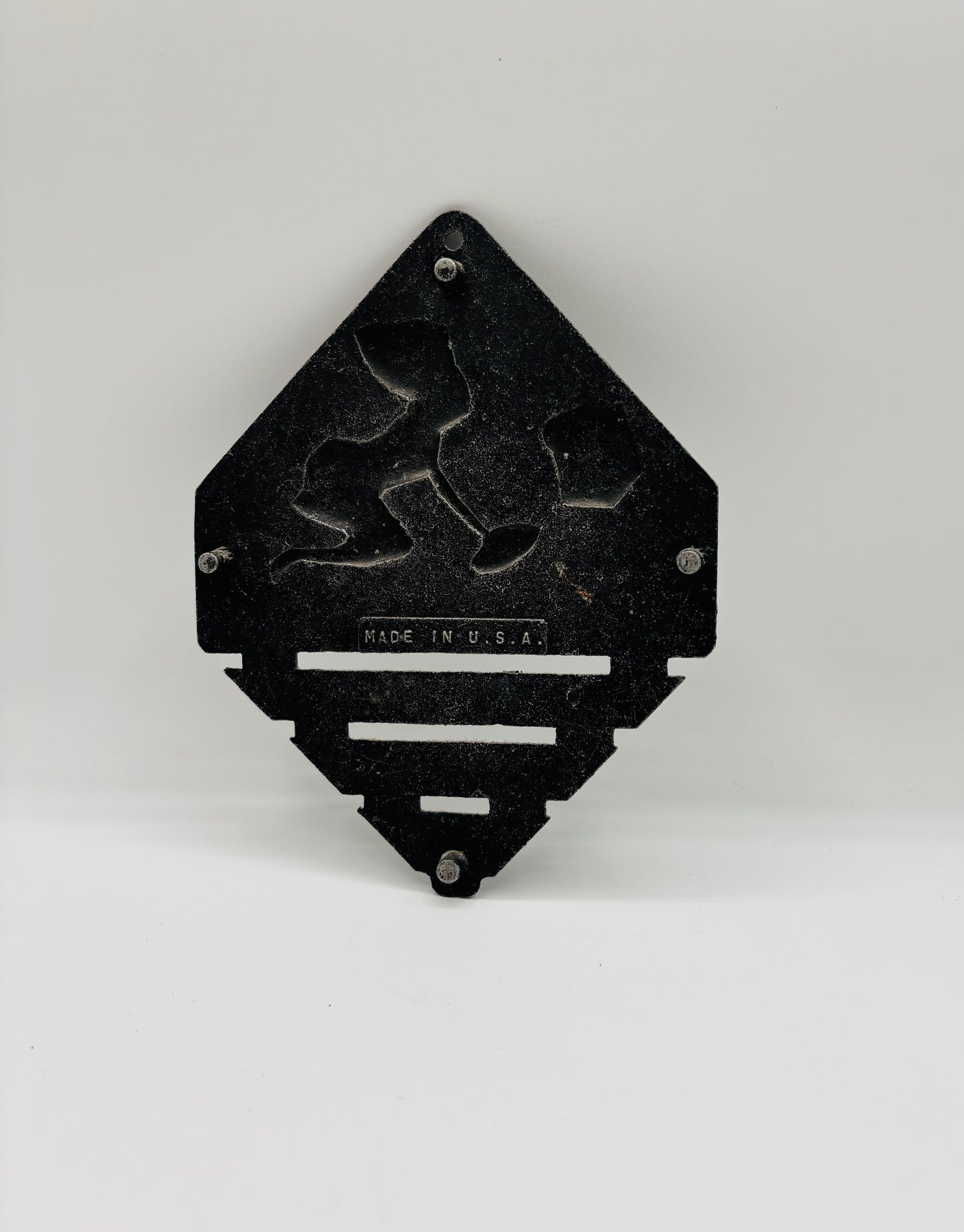 Triangle Cast Aluminum “BLESS THIS MESS” Vintage Trivet 