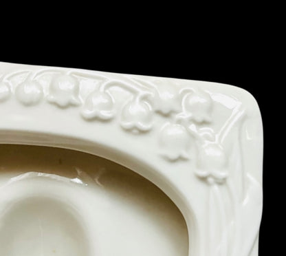 Rare Set of Mikasa Ceramic Picture Frames – Vintage Embossed Bridal Lily KT290 Porcelain Cream Frame Set 