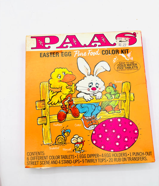Vintage PAAS Easter Egg Pure Food Color Large Kit 1980s