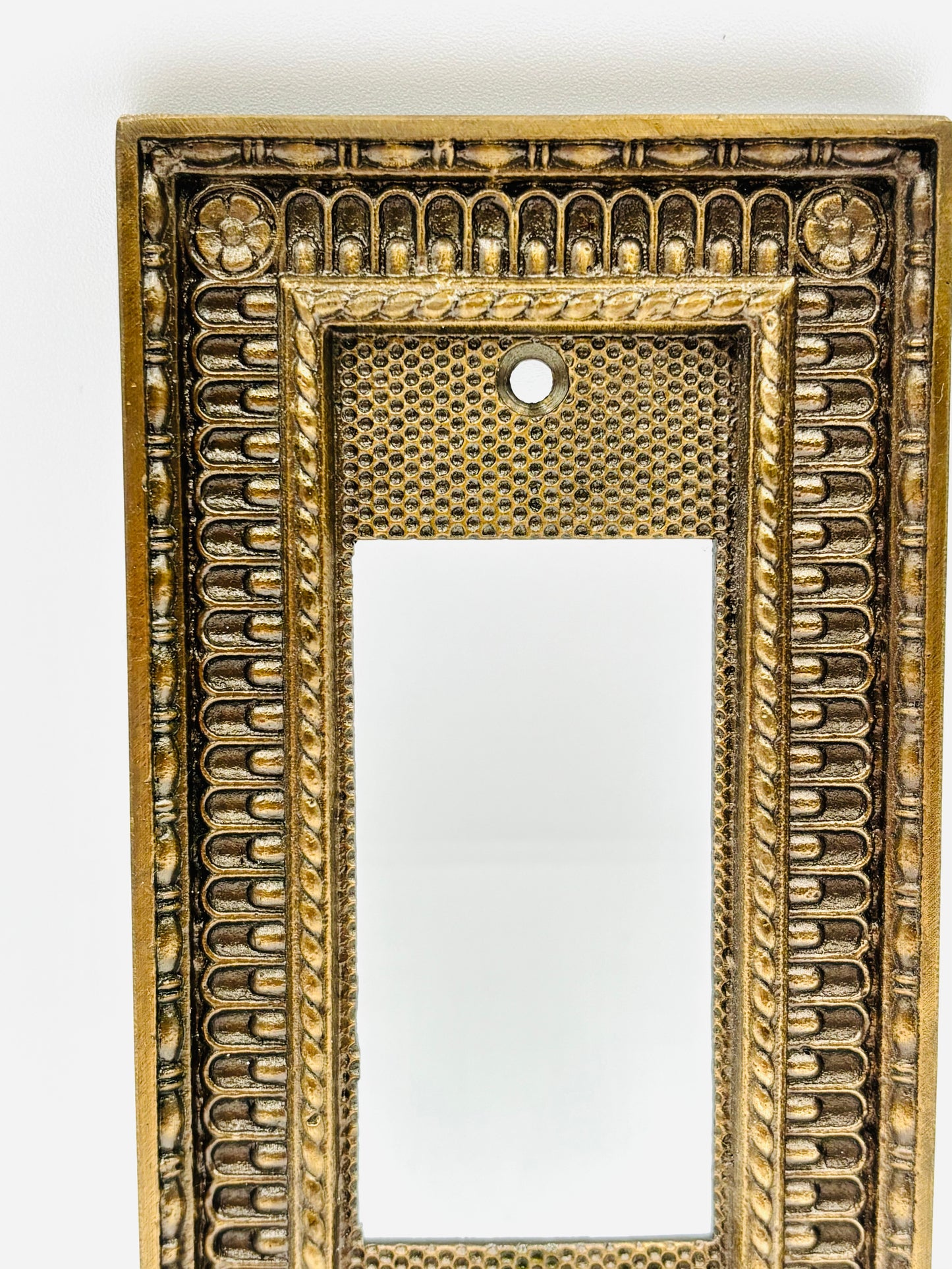 Vintage Victorian Style Pisano GFI Cover Solid Brass Light Switch Plaque 