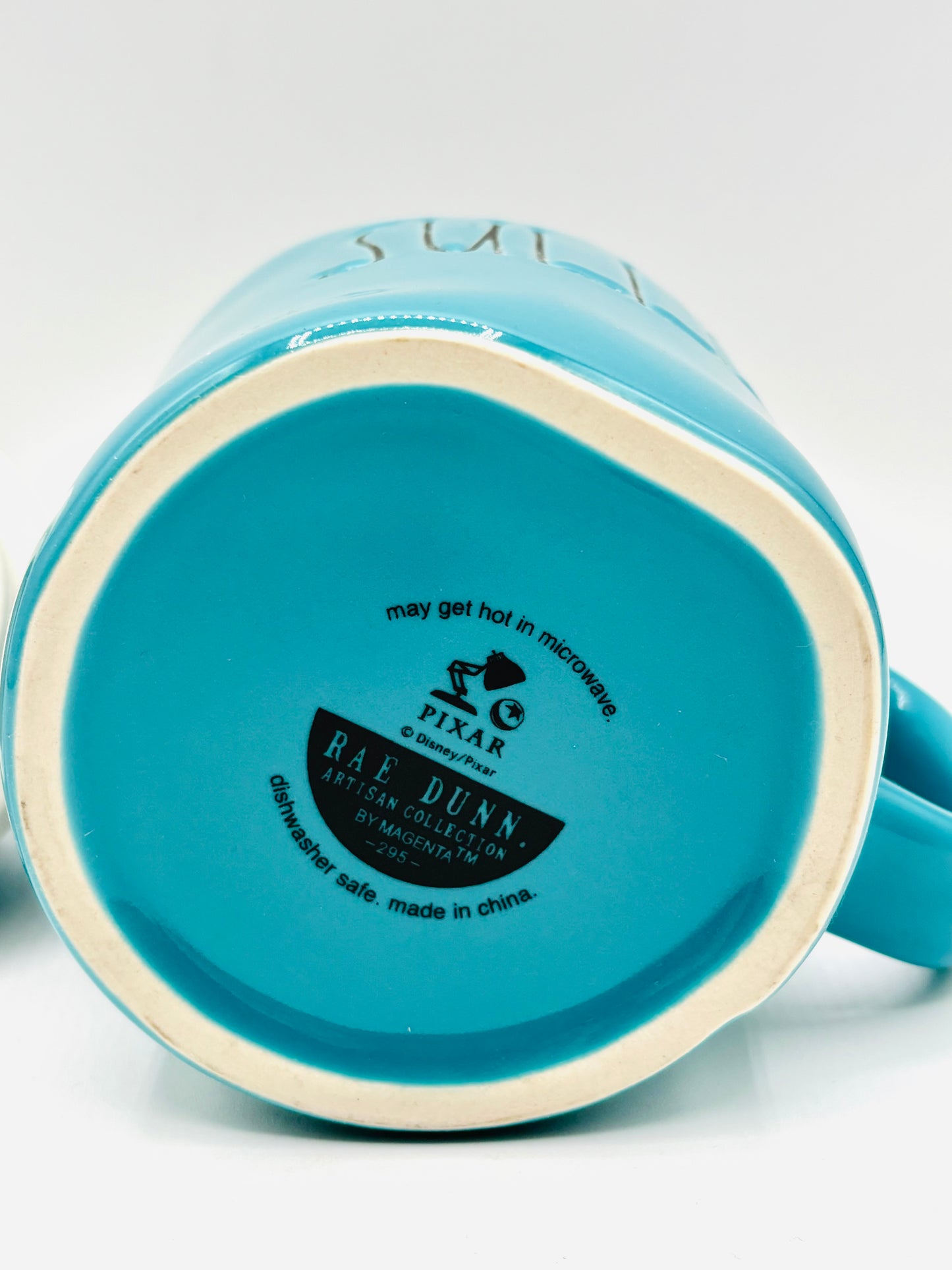 RAE DUNN Disney Pixar Monsters Inc “SULLEY” Ceramic Mug with 3D Topper Lid 