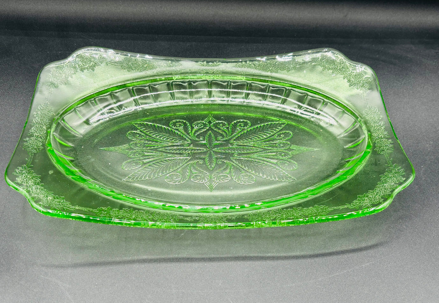 Vintage Jeannette Glass Co. Adam Rectangular Serving Platter