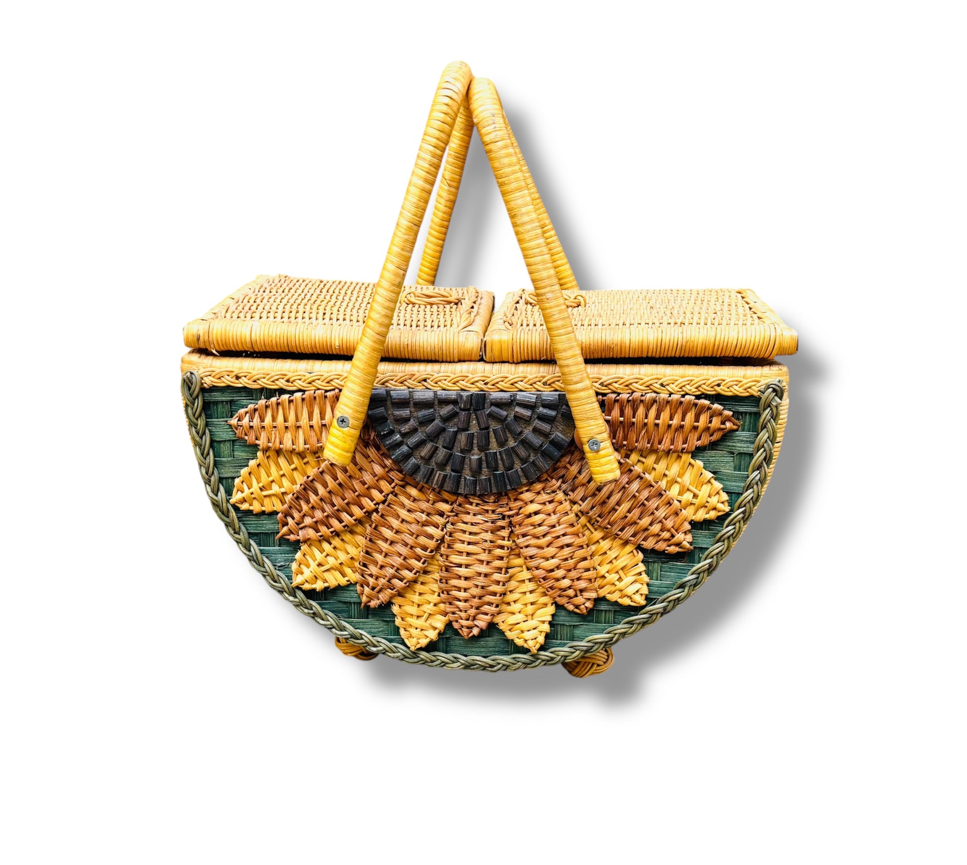 1970s Sunflower Basket 