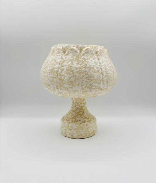 Vintage American White Ceramic Lotus Planter 