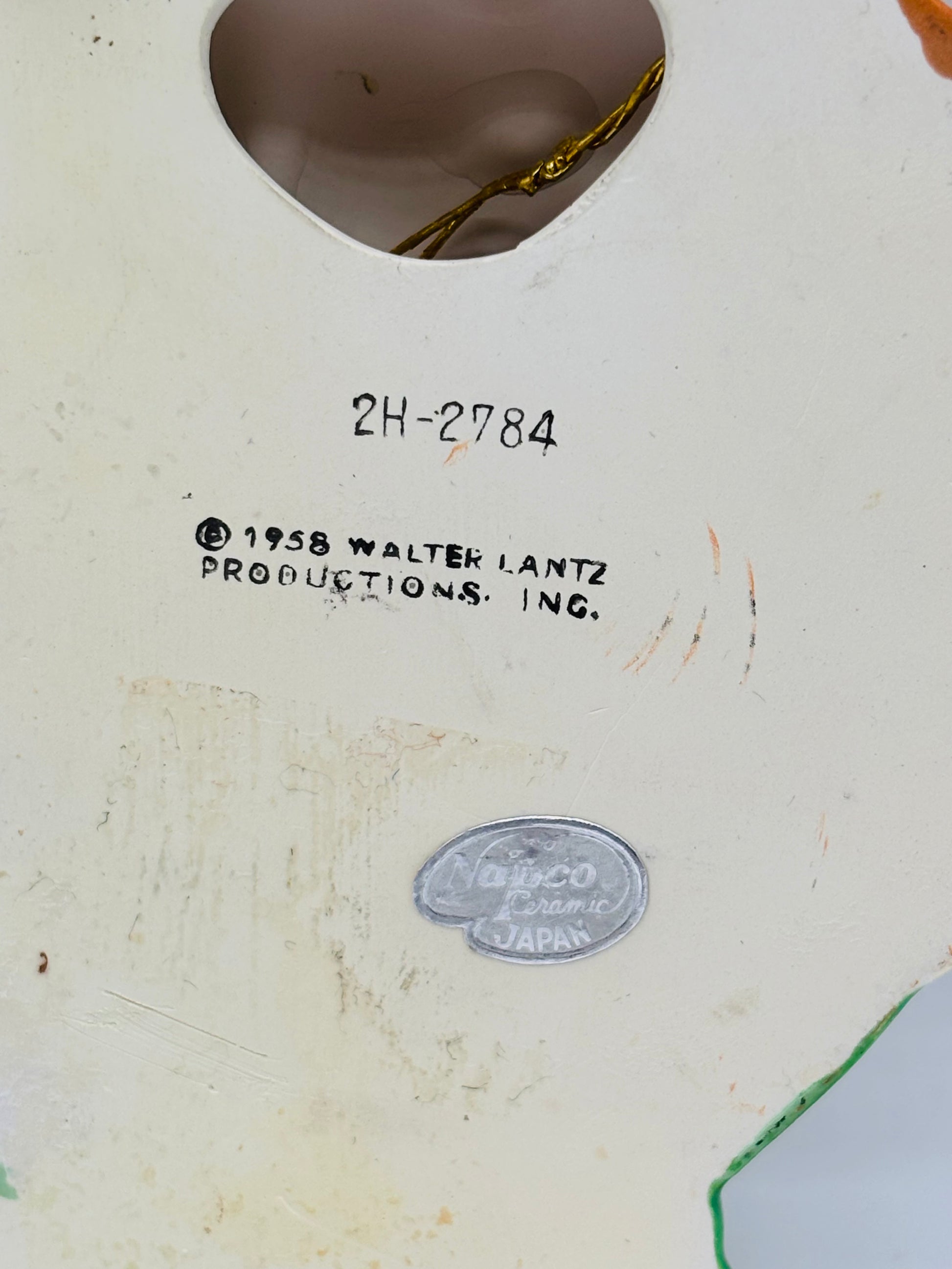 Vintage Windy Bear Wall Hanging Figurine by Napco (circa 1958) 