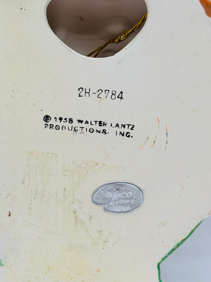 Vintage Windy Bear Wall Hanging Figurine by Napco (circa 1958) 