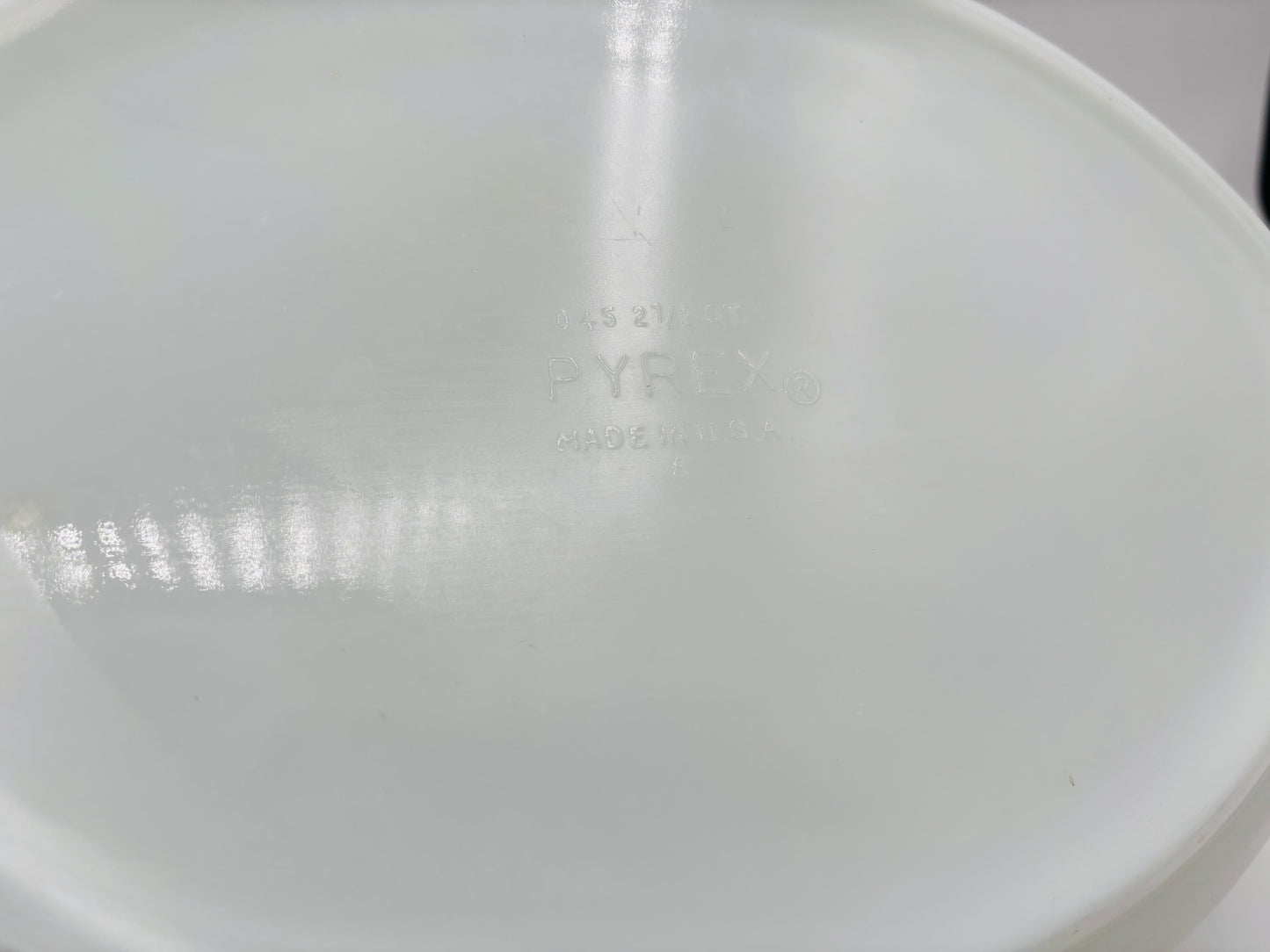 Vintage Pyrex Blue Snowflake White Casserole Dish 