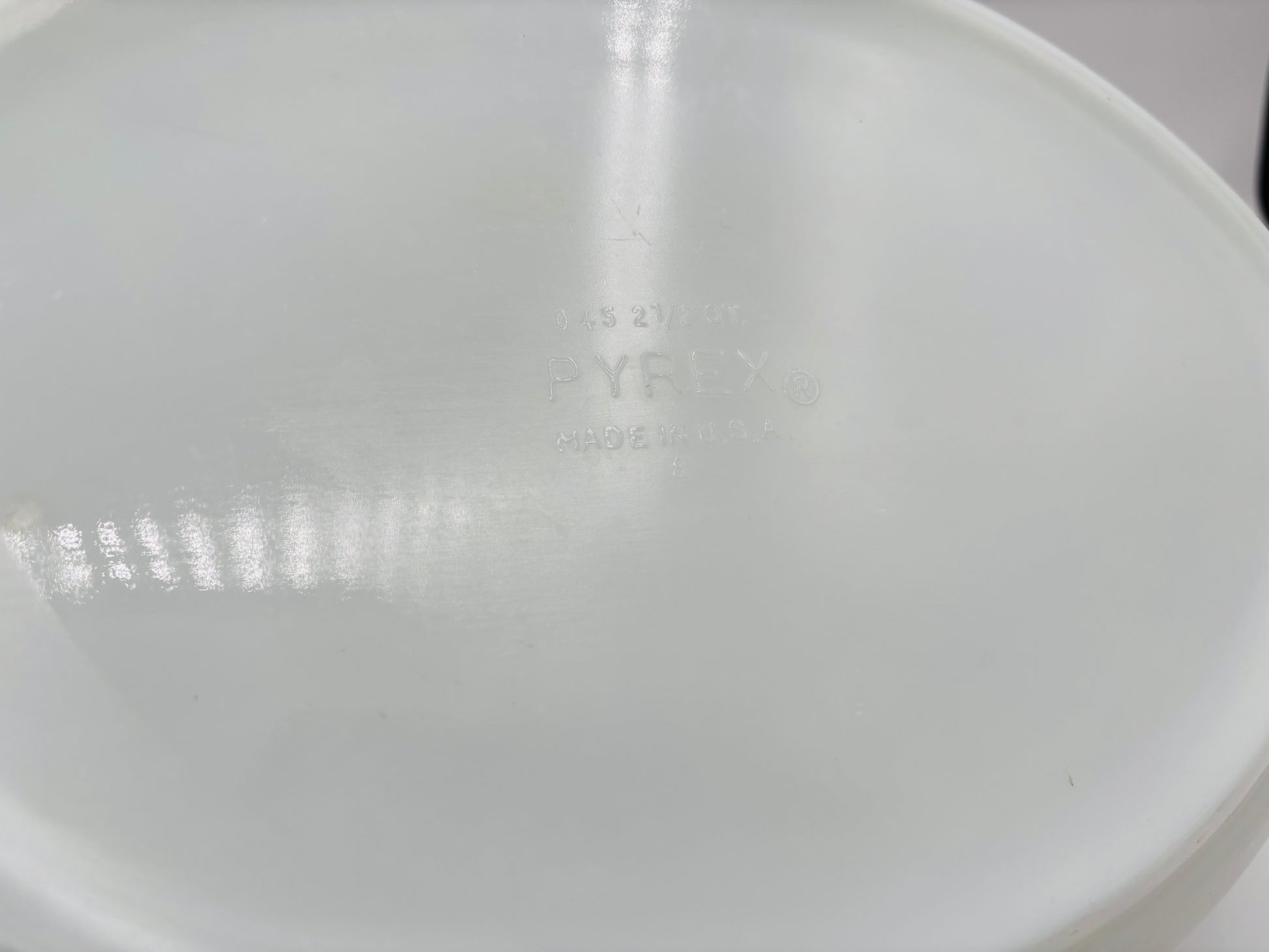 Vintage Pyrex Blue Snowflake White Casserole Dish 