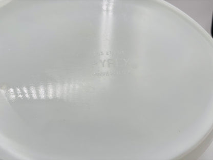 Vintage Pyrex Blue Snowflake White Casserole Dish 