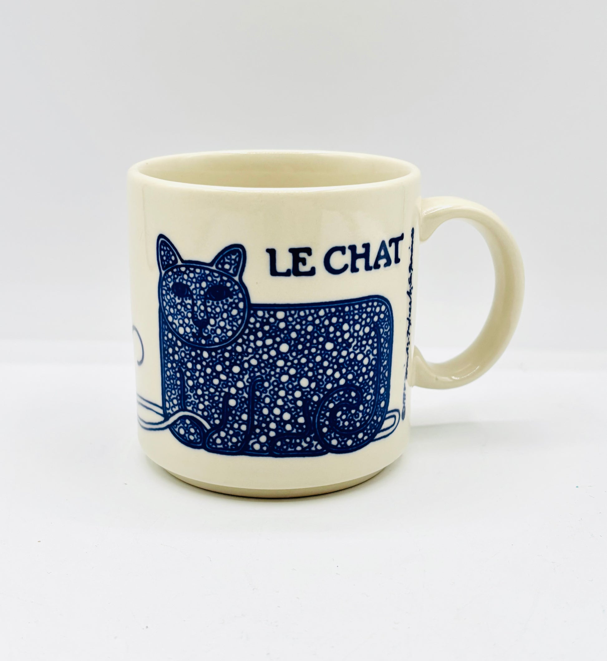 Blue Le Chat Cat by Taylor & NG San Francisco Vintage Mug 