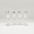 Set of 4 Vintage Zawiercie MONICA Crystal Wine Glasses 