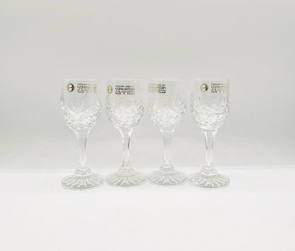 Set of 4 Vintage Zawiercie MONICA Crystal Wine Glasses 