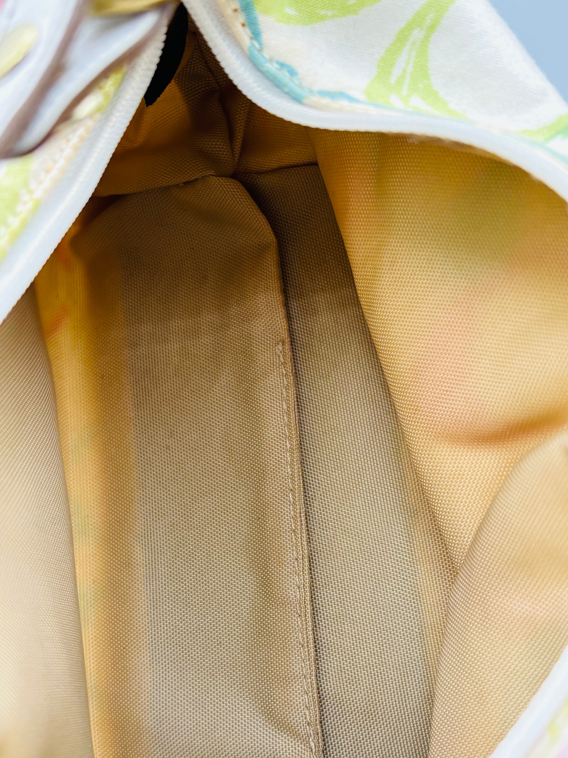 Vintage Coach Hamptons Weekend Scribble Top Handle Pouch 