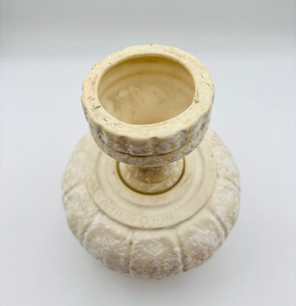 Vintage American White Ceramic Lotus Planter 