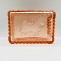 Vintage Pink Depression Scottish Terrier Glass Box 