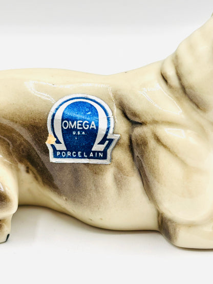 Vintage French Bull Dog by Omega USA Porcelain Figurine 